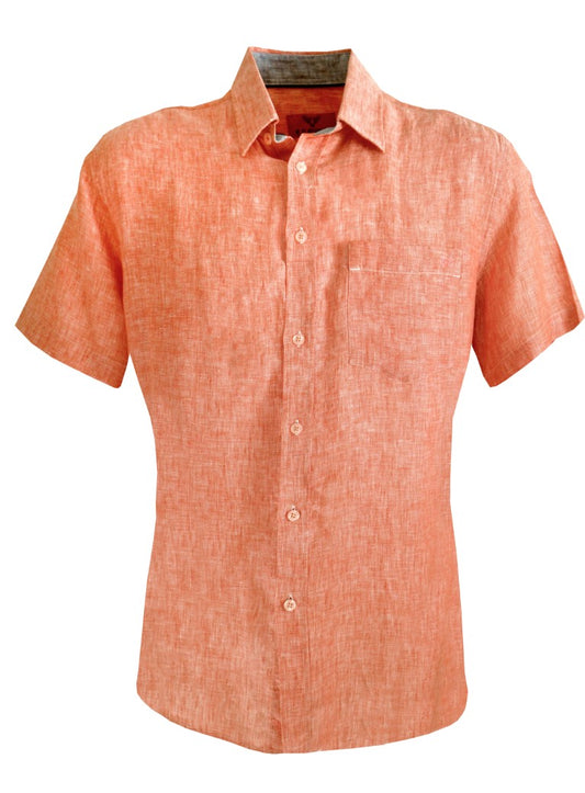 R F Scott Fields Short Sleeve Linen Shirt