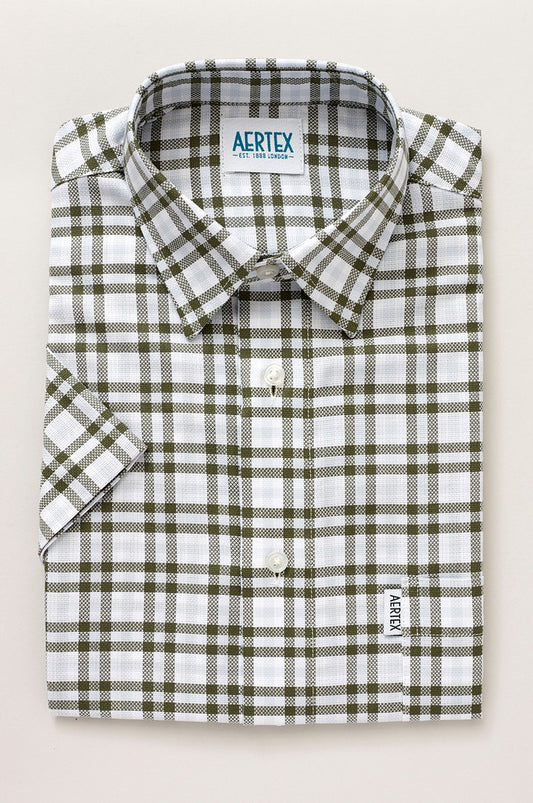 Aertex Men's Khaki Short Sleeve Shirt