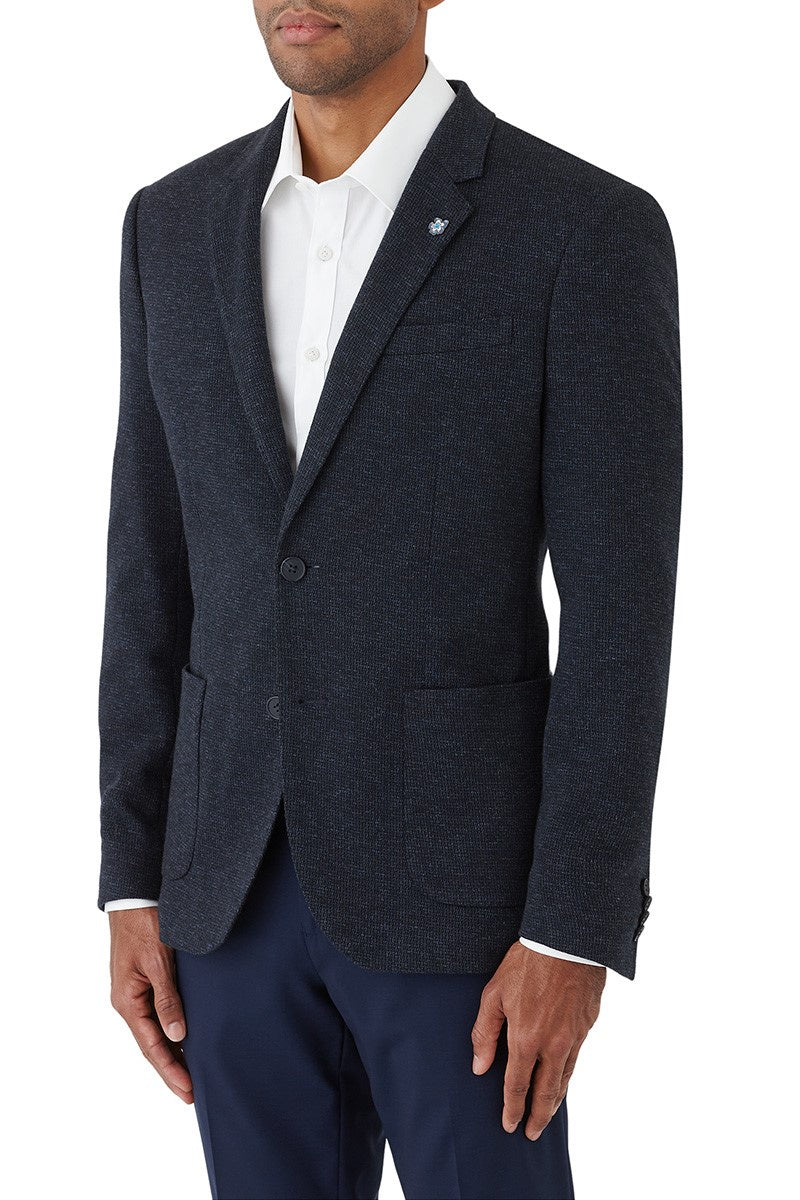 Uberstone Zeller Navy Cotton Blend Jacket