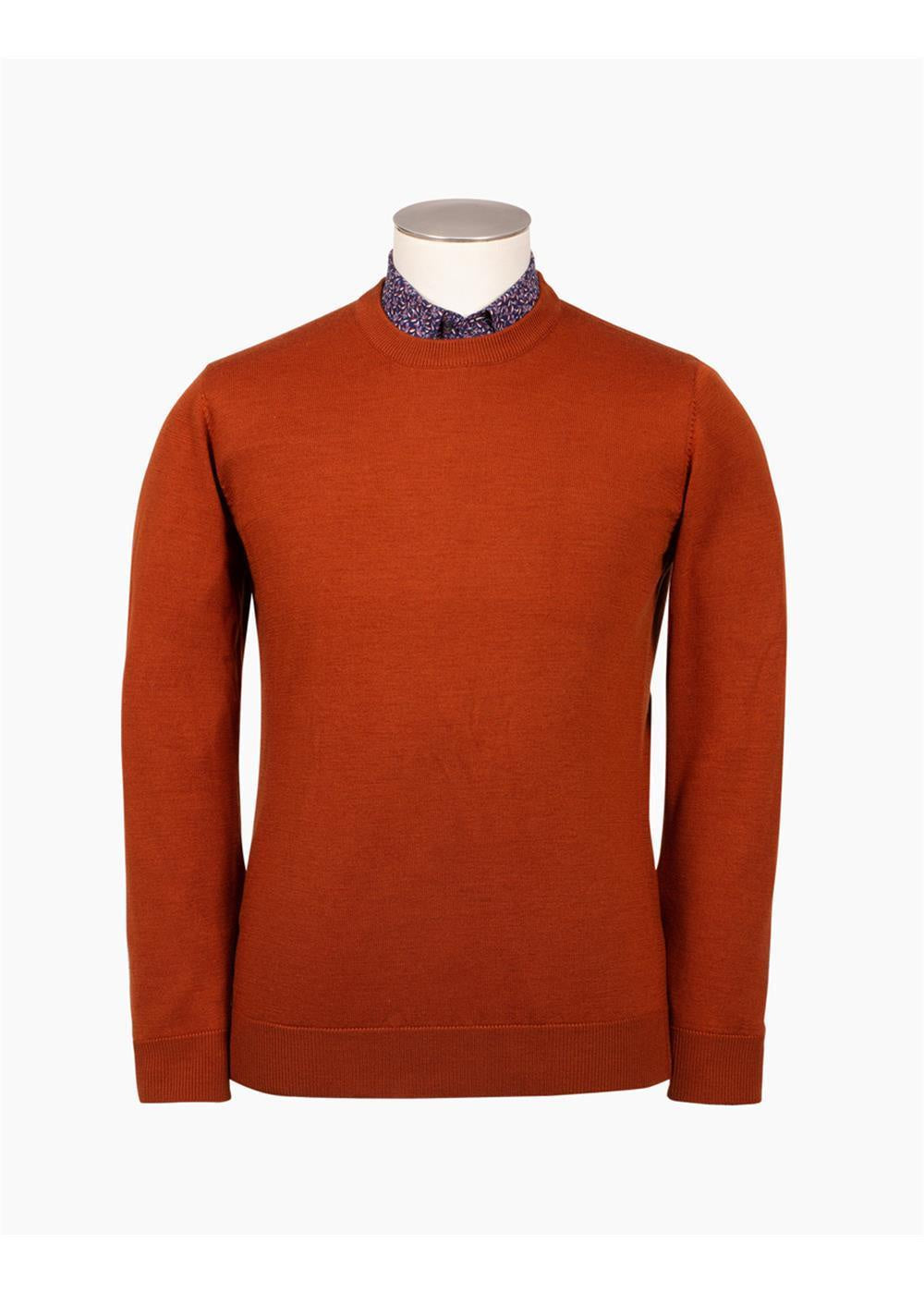 Rembrandt Naseby Crew Neck Jersey - Brick