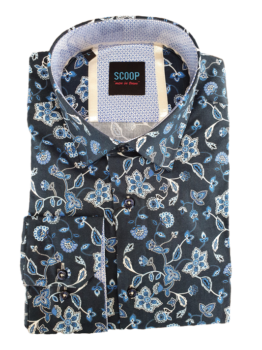 Scoop Long sleeve Floral Shirt - Chloe