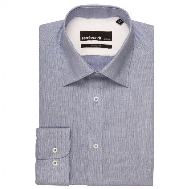 Rembrandt Bradley Blue Micro Long Sleeve Shirt