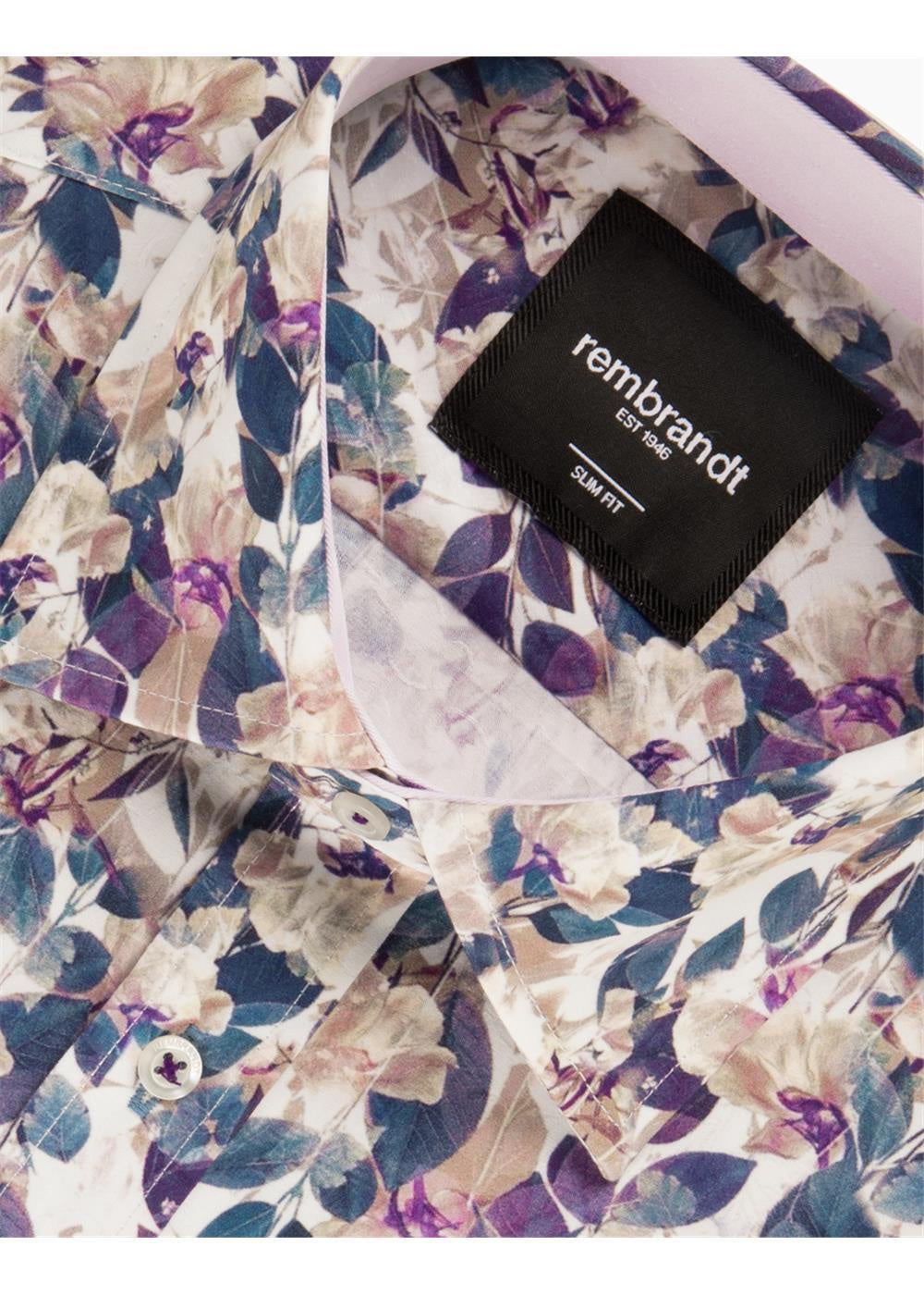 Rembrandt Barbican Purple & Navy Floral Shirt