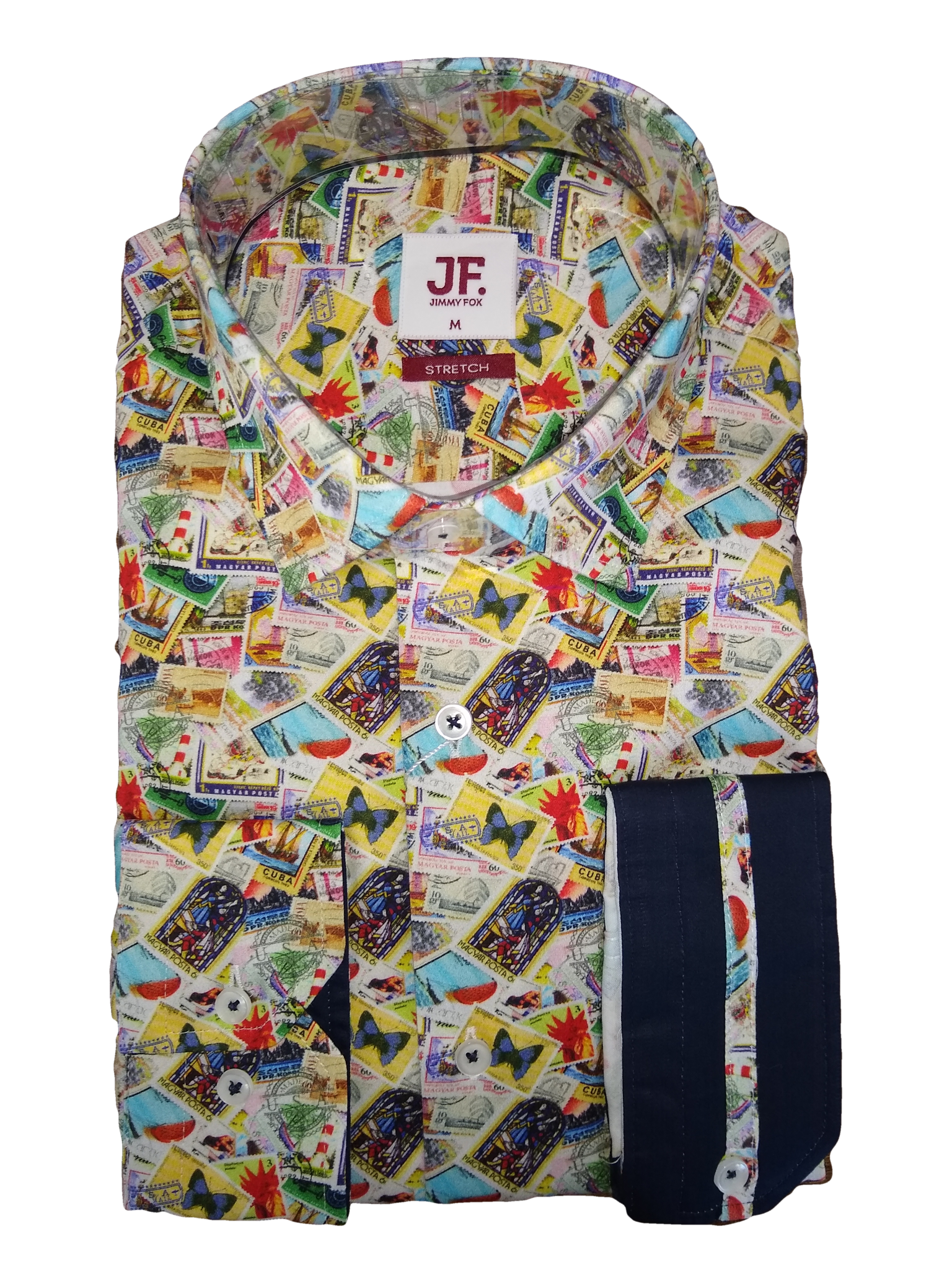 Jimmy Fox Postage Stamps Long Sleeve Shirt