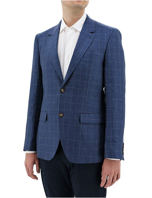 Daniel Hechter Linen Blue Check Jacket