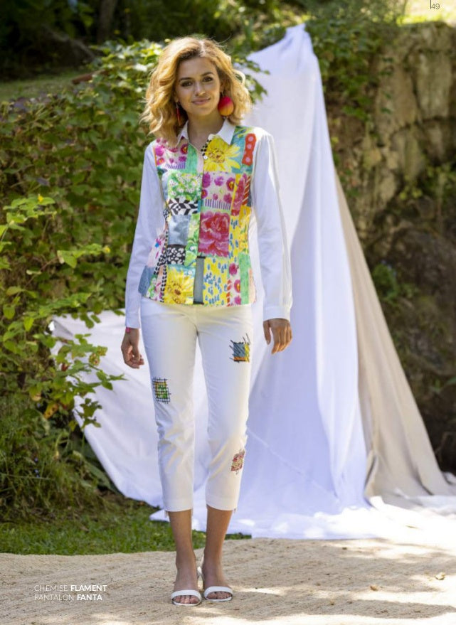 Maloka Ladies Flement L/S Shirt Patch Fleuri