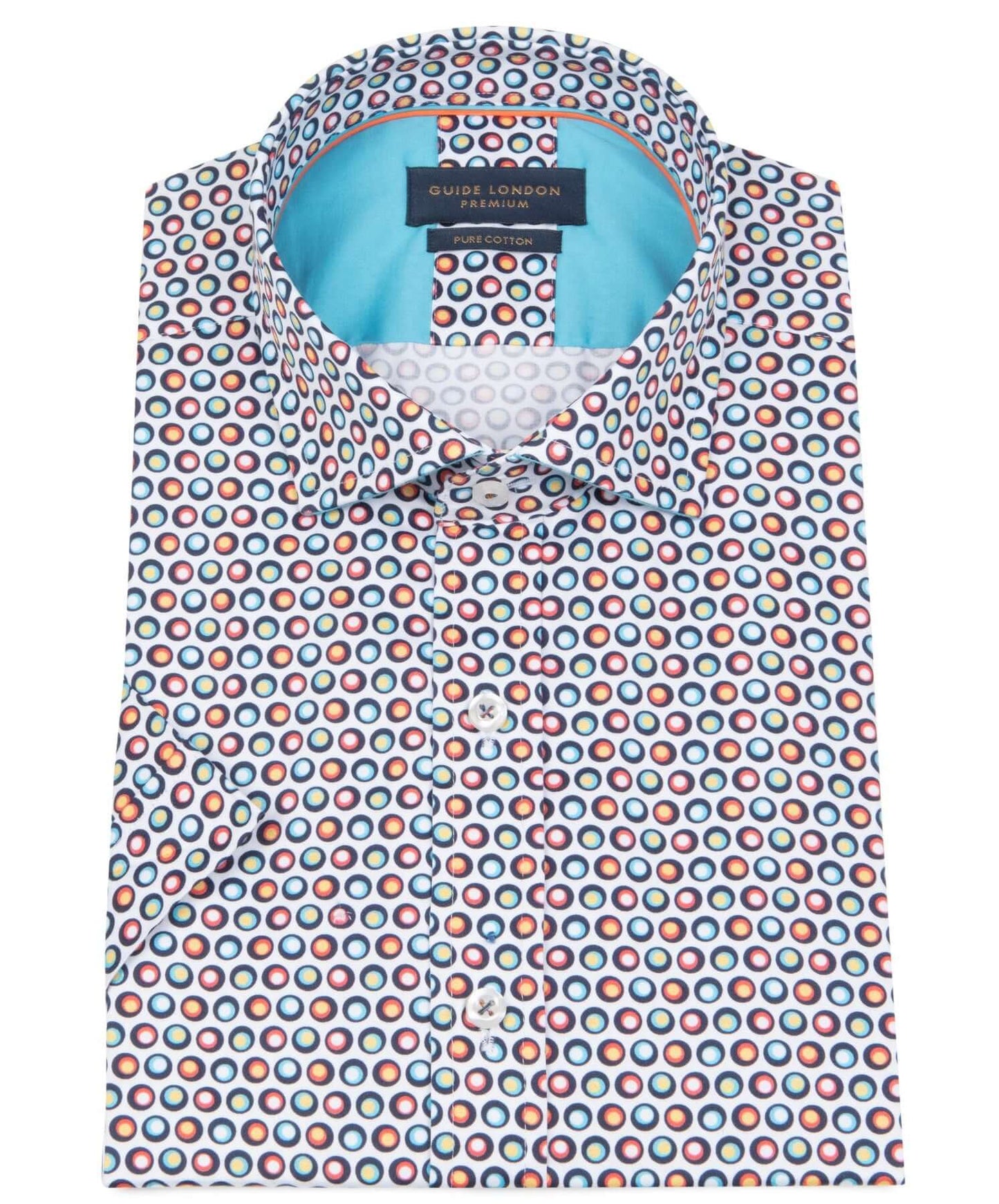 Guide London Retro Circle Print Short Sleeve Shirt