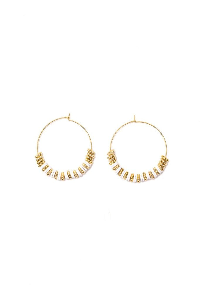 Stilen Orla Gold White Hoops