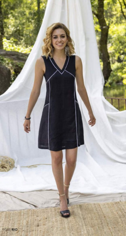 Maloka V-Neck Sleeveless Dress Rio