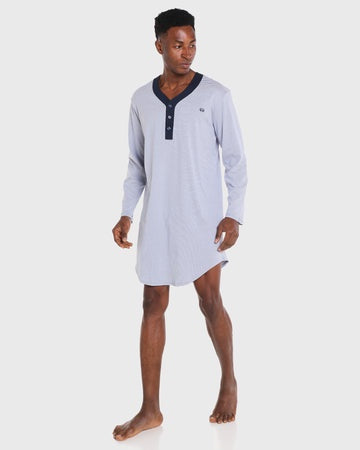 Coast Knit Striped Long Sleeve Nightshirt