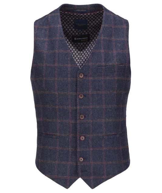 Guide London Brushed Tweed Check Waistcoat
