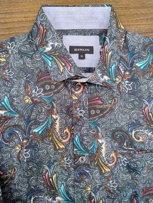 Berlin Paisley Print Long Sleeve Shirt