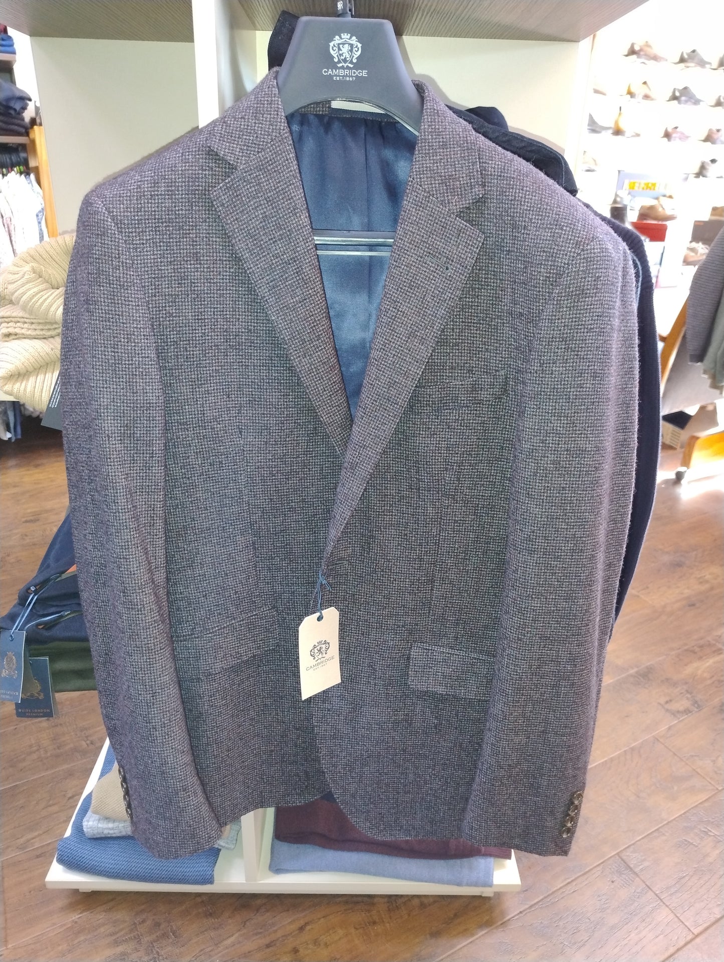 Cambridge Glamorgan Grey with multicolour weave Jacket