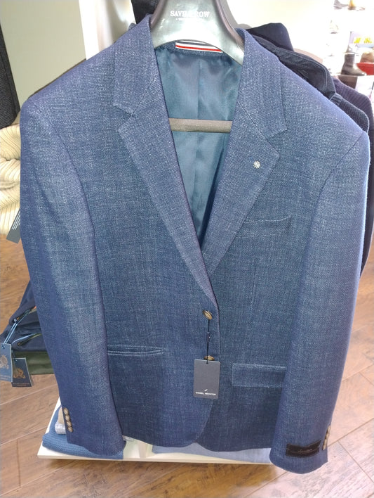 Daniel Hechter Blue Parker Speckled Jacket