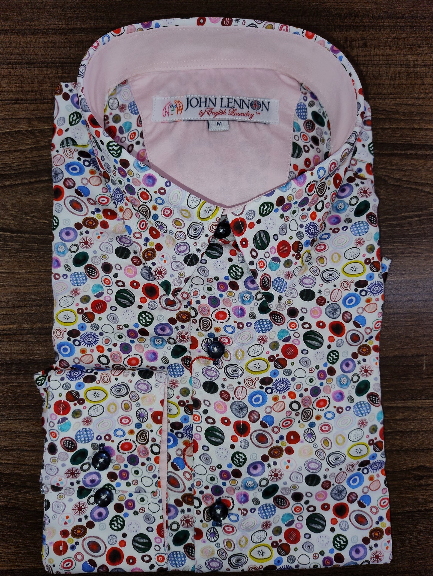 John Lennon Coloured Shapes Pink Multi Long Sleeve Shirt