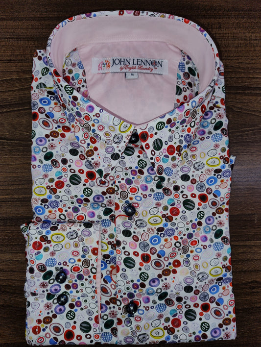 John Lennon Coloured Shapes Pink Multi Long Sleeve Shirt