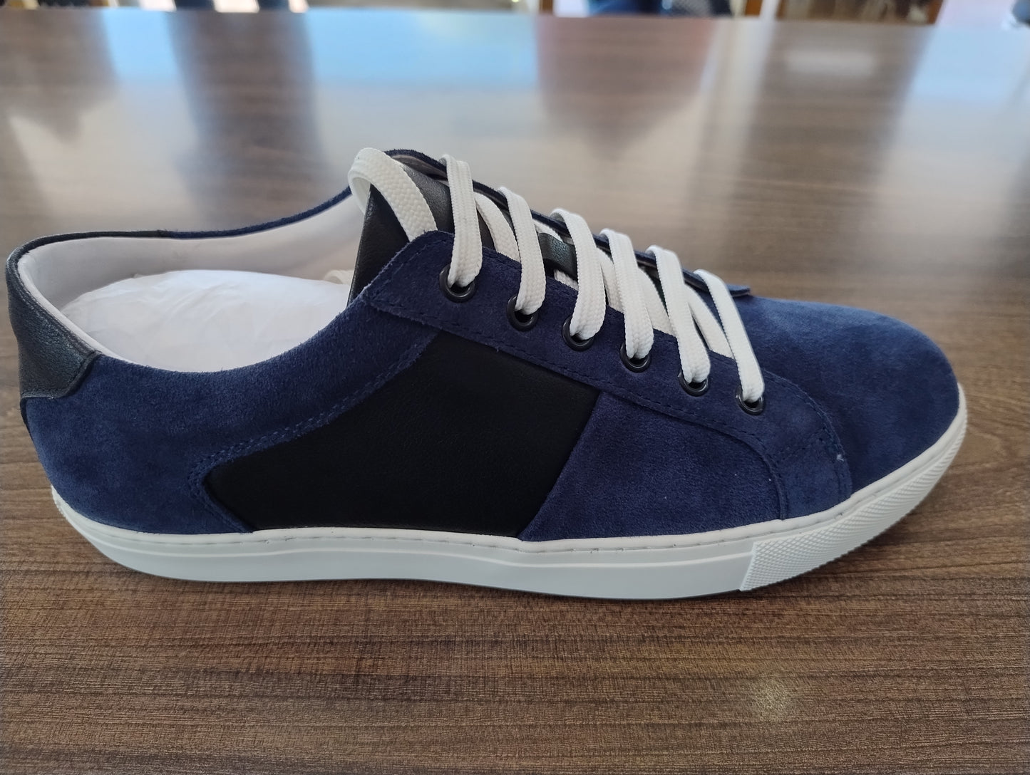 Cutler Kiefer Navy Black Suede Casual Shoe