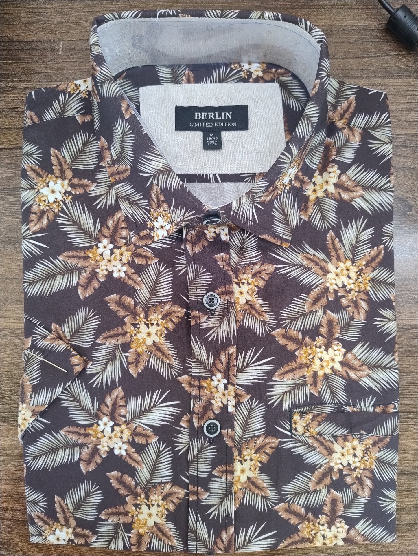 Berlin Maui Viscose Print Short Sleeve Shirt