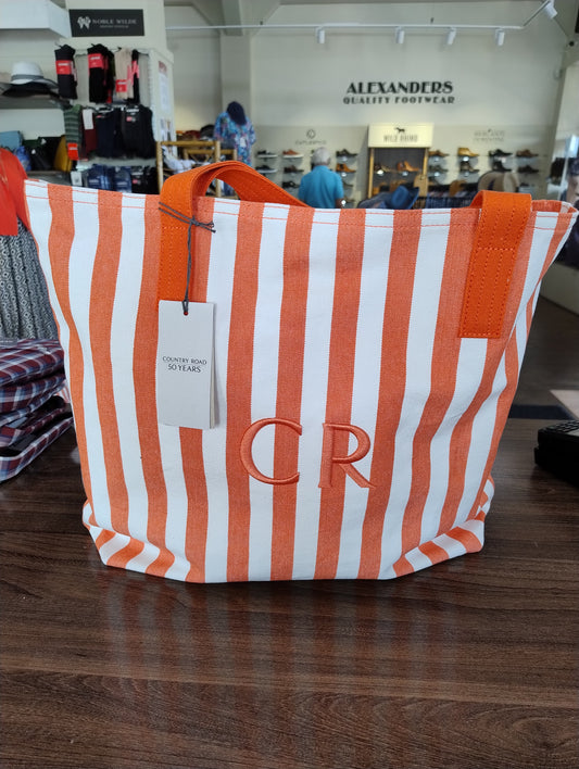 Country Road Classic Logo Shopper Bag - Tangerine