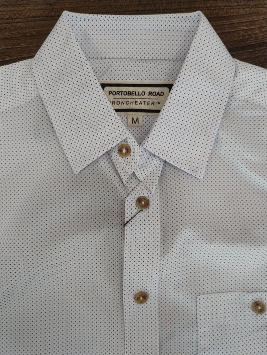 Portobello Road White w/Blue Dots Long Sleeve Shirt