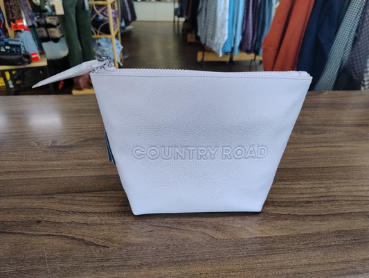Country Road Branded DTL Tri Cosmetic Bag-Heather