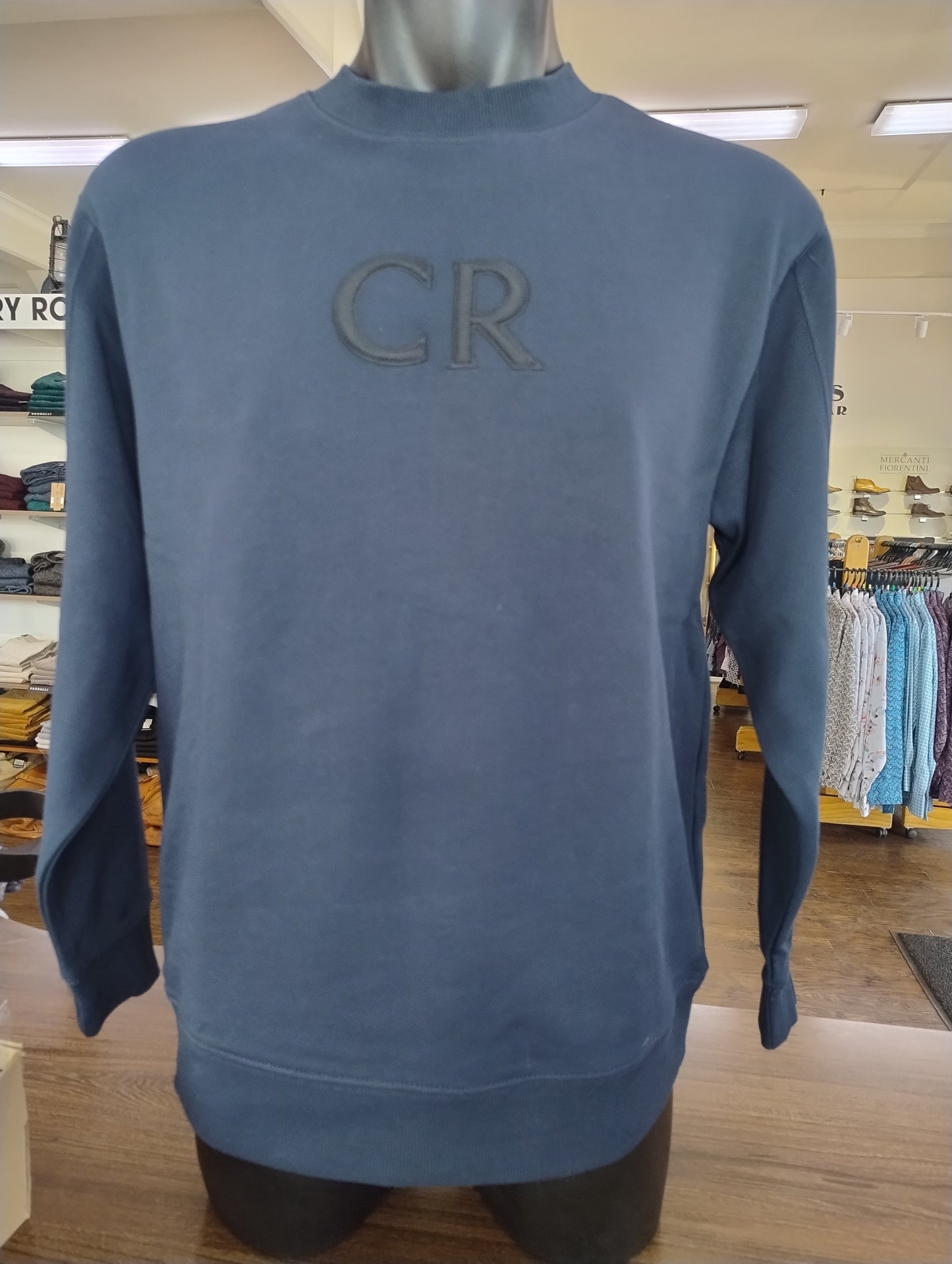 Country Road CR Logo Womens Sweatshirt-Navy