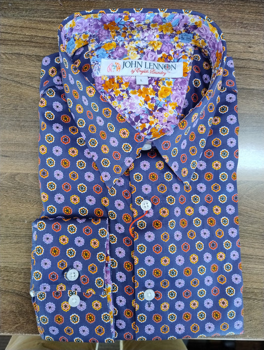 John Lennon Flower Purple Multi Long Sleeve Shirt