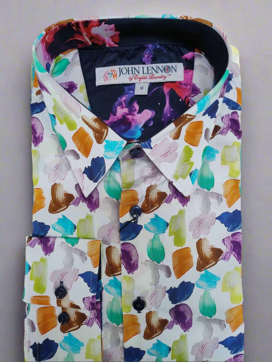 John Lennon Brush Strokes Long Sleeve Shirt