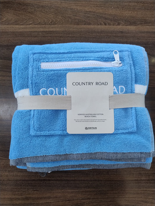Country Road Esta Beach Towel-Azure
