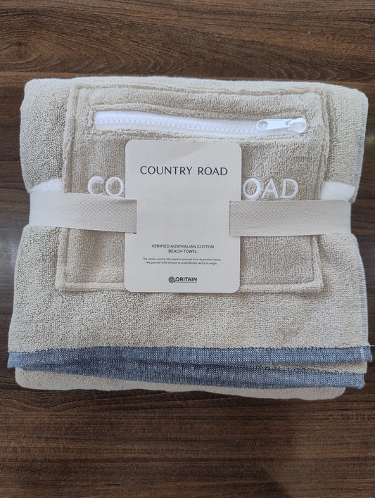 Country Road Esta Beach Towel-Sand