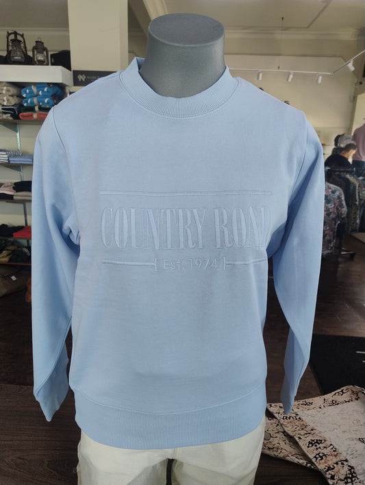 Country Road Heritage Womens Sweatshirt - Ice Blue
