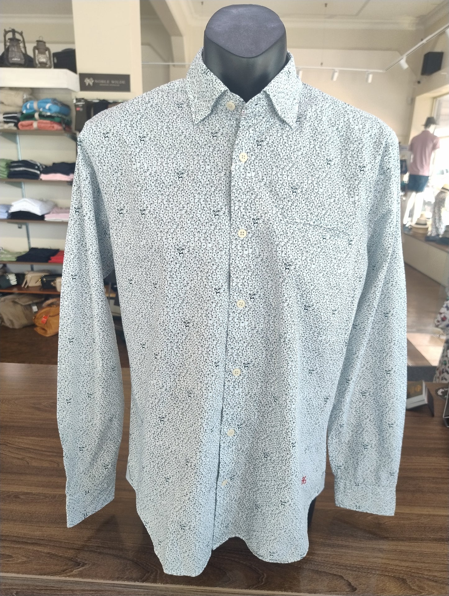 Two Flowers Polar Bears Long Sleeved Shirt