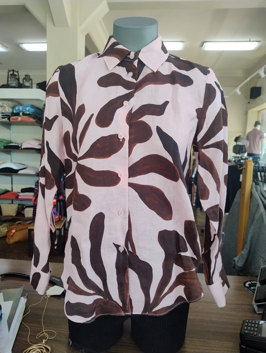 Trenery Wakame Long Sleeve Linen Shirt