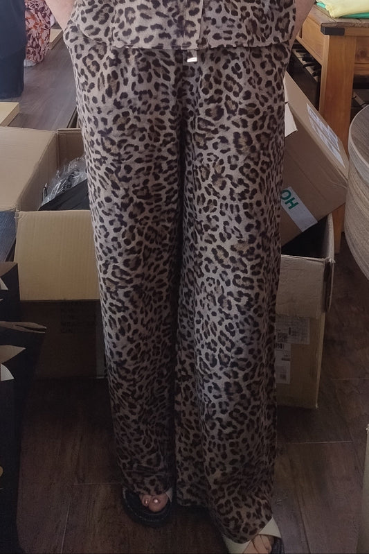 Country Road Organically Grown Linen Leopard Print Pintuck Pant