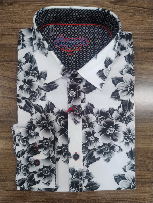 Sugar Quince Floral Long Sleeve Shirt - Cloud