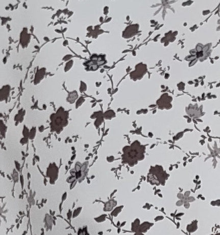 Portobello Road Taupe w/Brown Flowers Long Sleeve Shirt