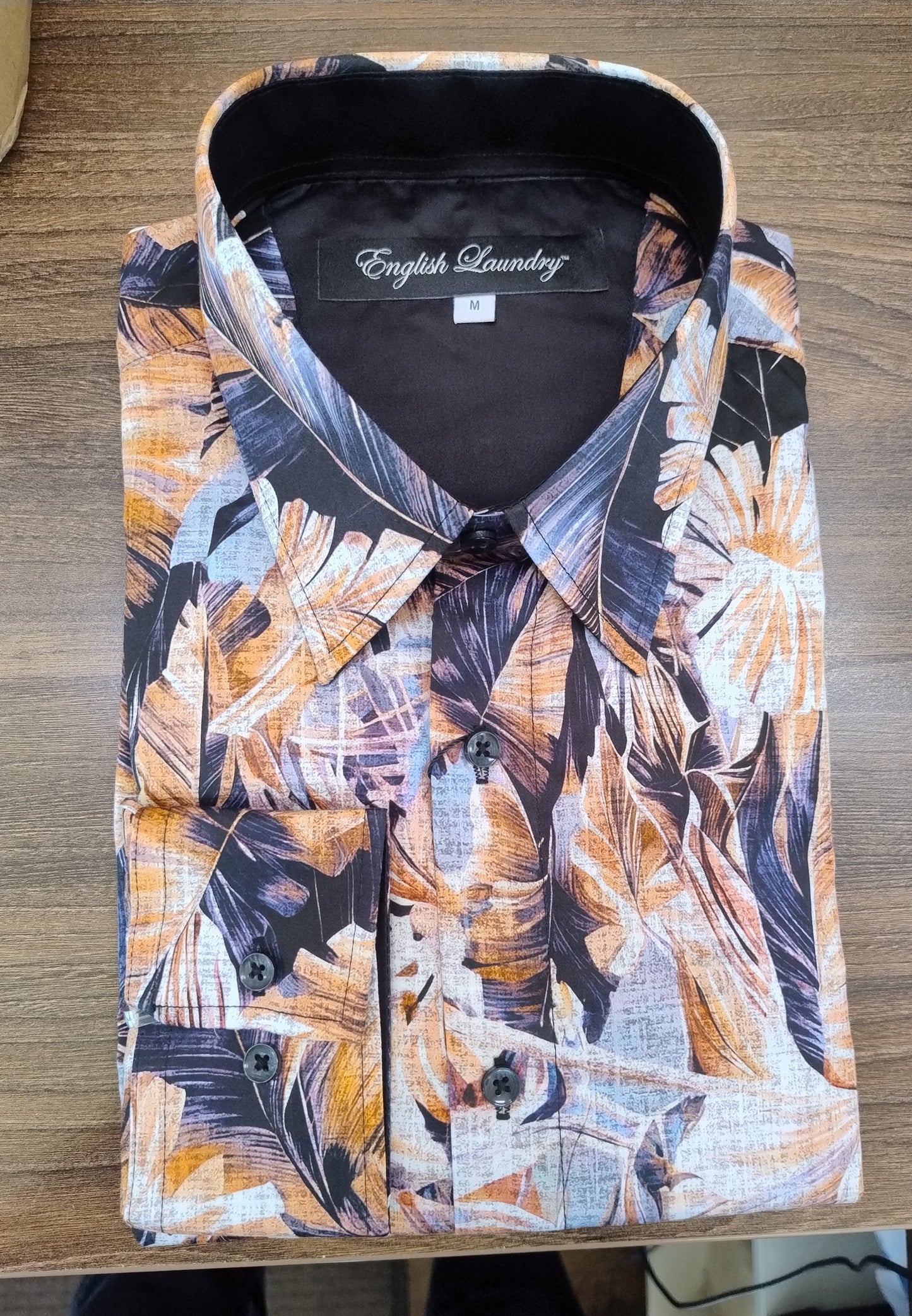 English Laundry Navy Multi Long Sleeve Shirt