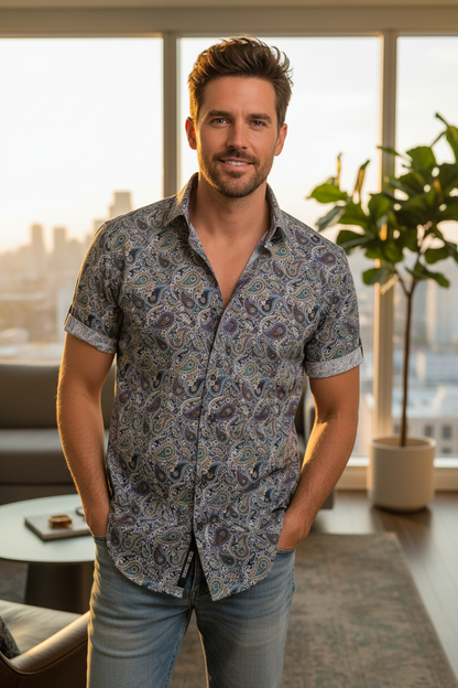 Sugar Rhapsody Short Sleeve Shirt - Onyx