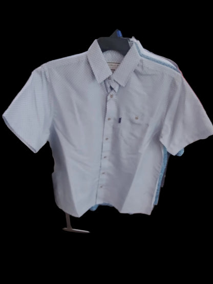 Portobello Road Ironcheater White w/Brown Stars Short Sleeve Shirt