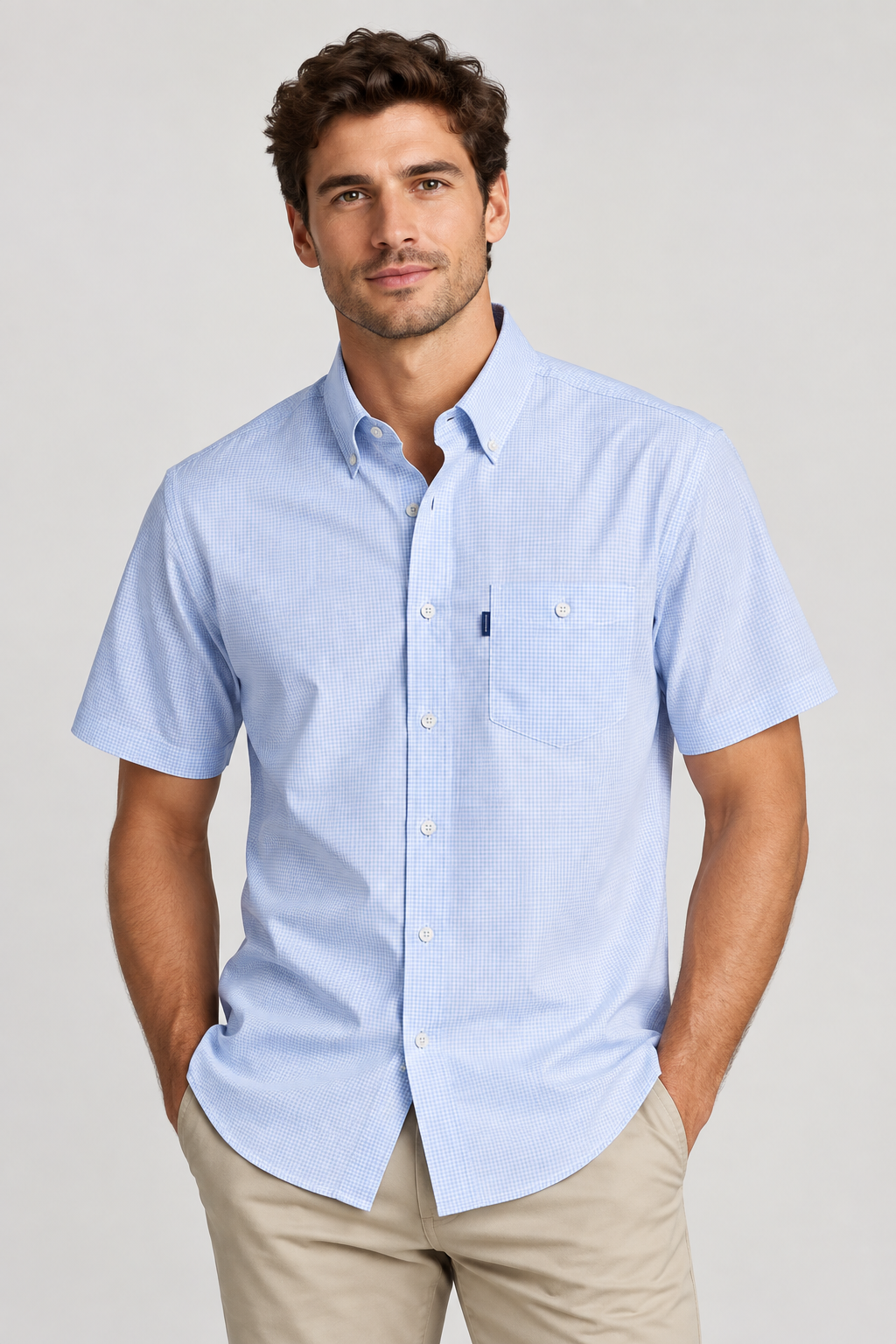 Portobello Road Ironcheater White w/Brown Stars Short Sleeve Shirt