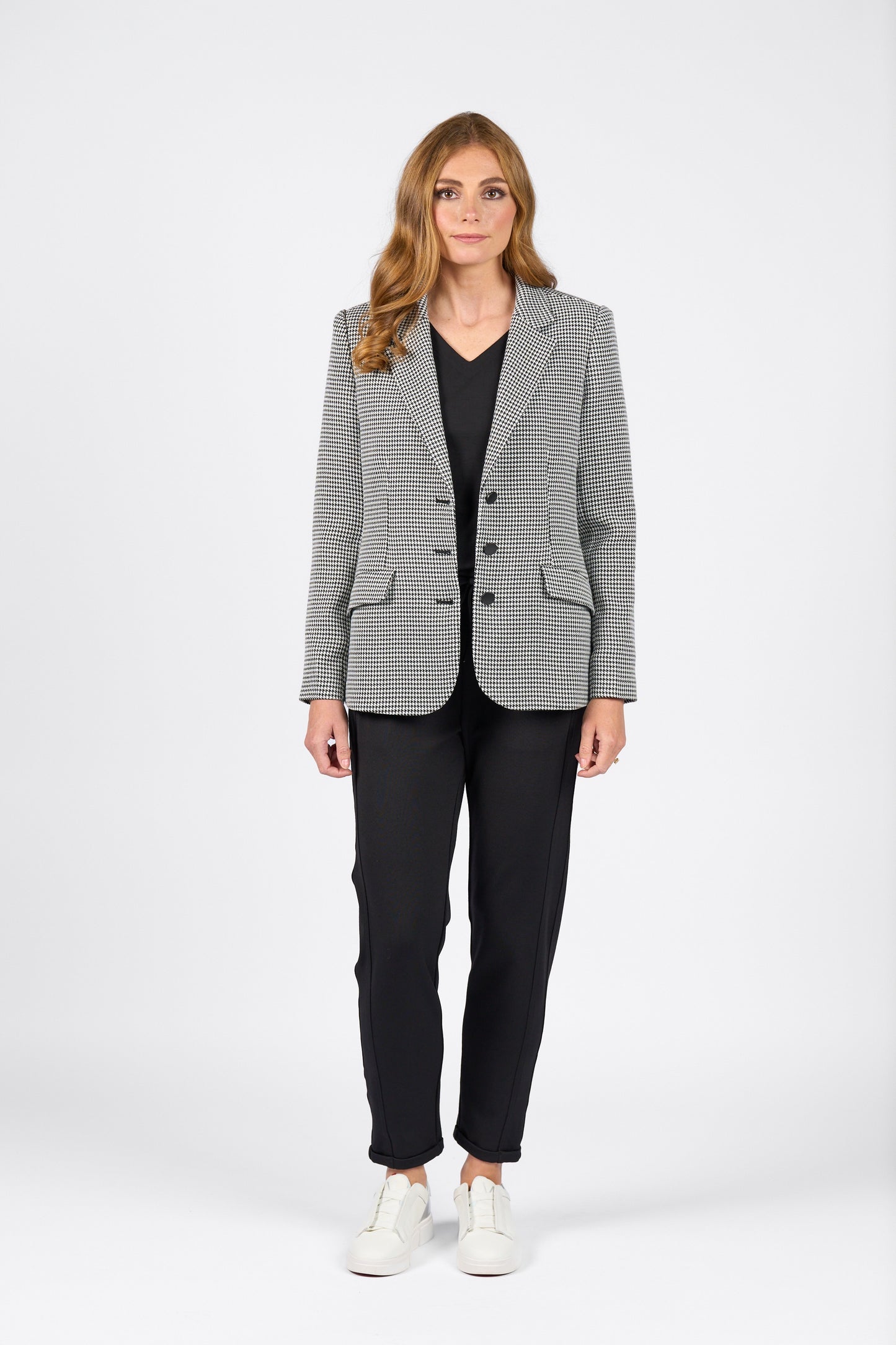 Vassalli Herringbone Lined Blazer