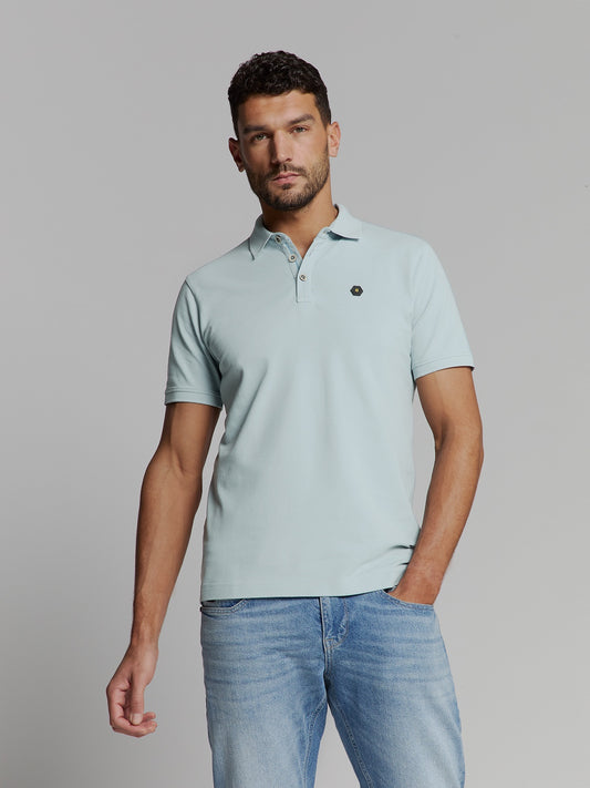 No Excess Ice Pique Garment Dyed Short Sleeve Polo Shirt