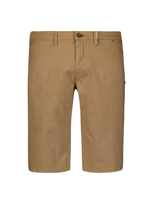No Excess Khaki Garment Dyed Twill Stretch Chino Shorts