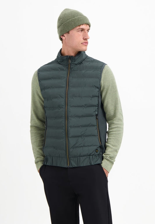 No Excess Bodywarmer with Knit back - Dark Steel