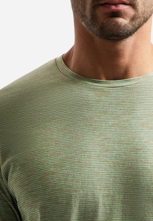 No Excess T-Shirt Crewneck Striped - Green