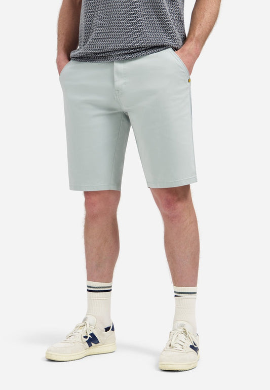 No Excess Garment Dyed Twill Stretch Chino Shorts -  Misty Green