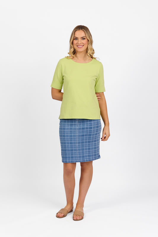 Vassalli Apple Boat Neck Top