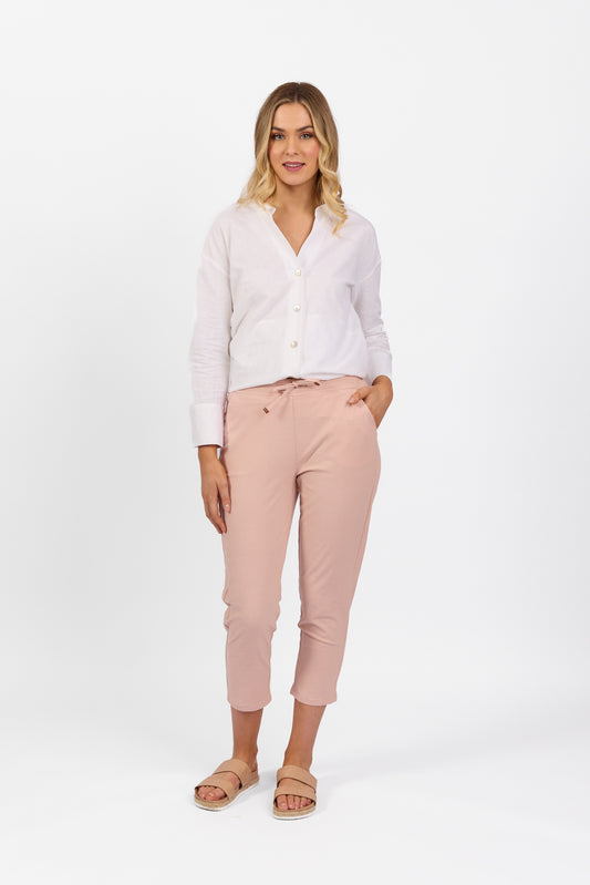 Vassalli Soft Pink 7/8 Length Skinny Leg Pant