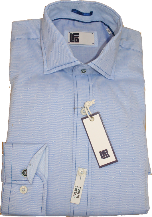 LFD Light Blue Business Long Sleeve Shirt