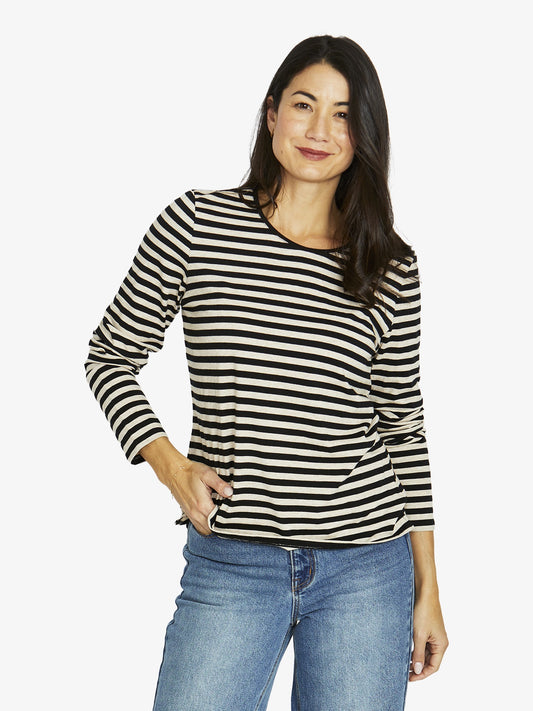 Jump Stripe Crew Long Sleeve Tee